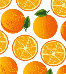Orange decorative pattern on white background is insulated