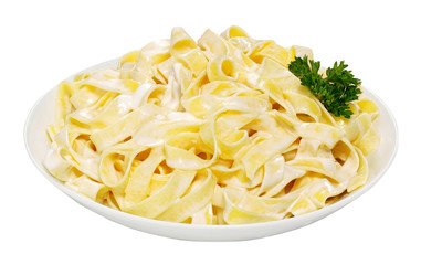 Tagliatelle con panna e prezzemolo, ricetta italiana