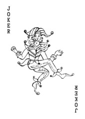 Obraz premium the illustration - playing card for poker - joker.