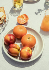 fresh fruits on the table