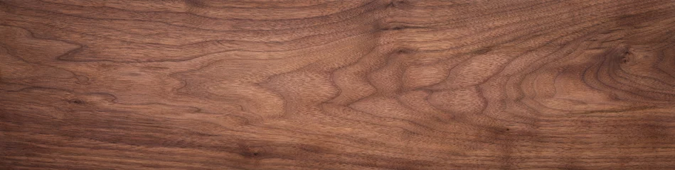 Fotobehang Walnoot houtstructuur. Super lange walnoot planken textuur achtergrond. Textuur element © Guiyuan