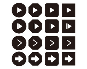 矢印　アイコン　矢　再生　再生ボタン