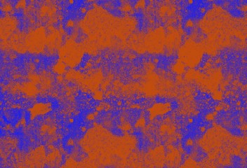 Orange color pattern on blue background