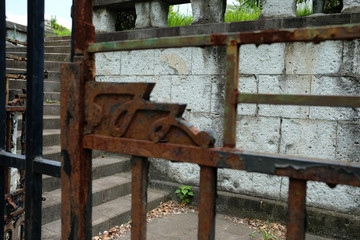 old iron fence