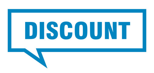 discount sign. discount square speech bubble. discount
