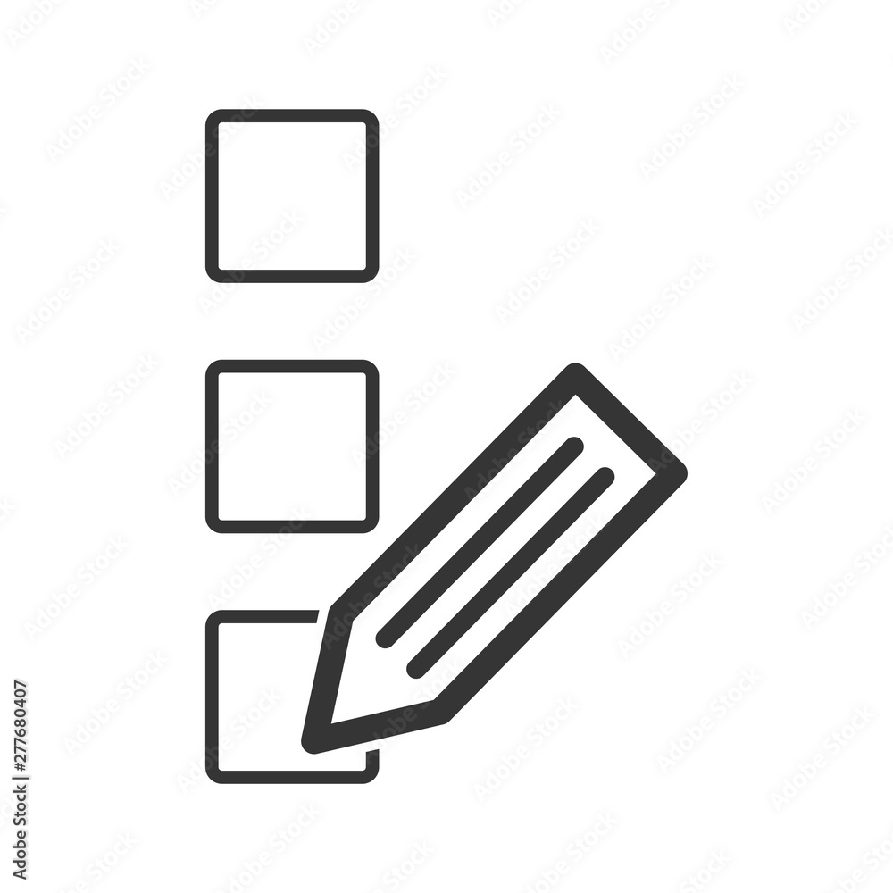 Aufkleber survey icon template black color editable. survey symbol vector sign isolated on white background. s