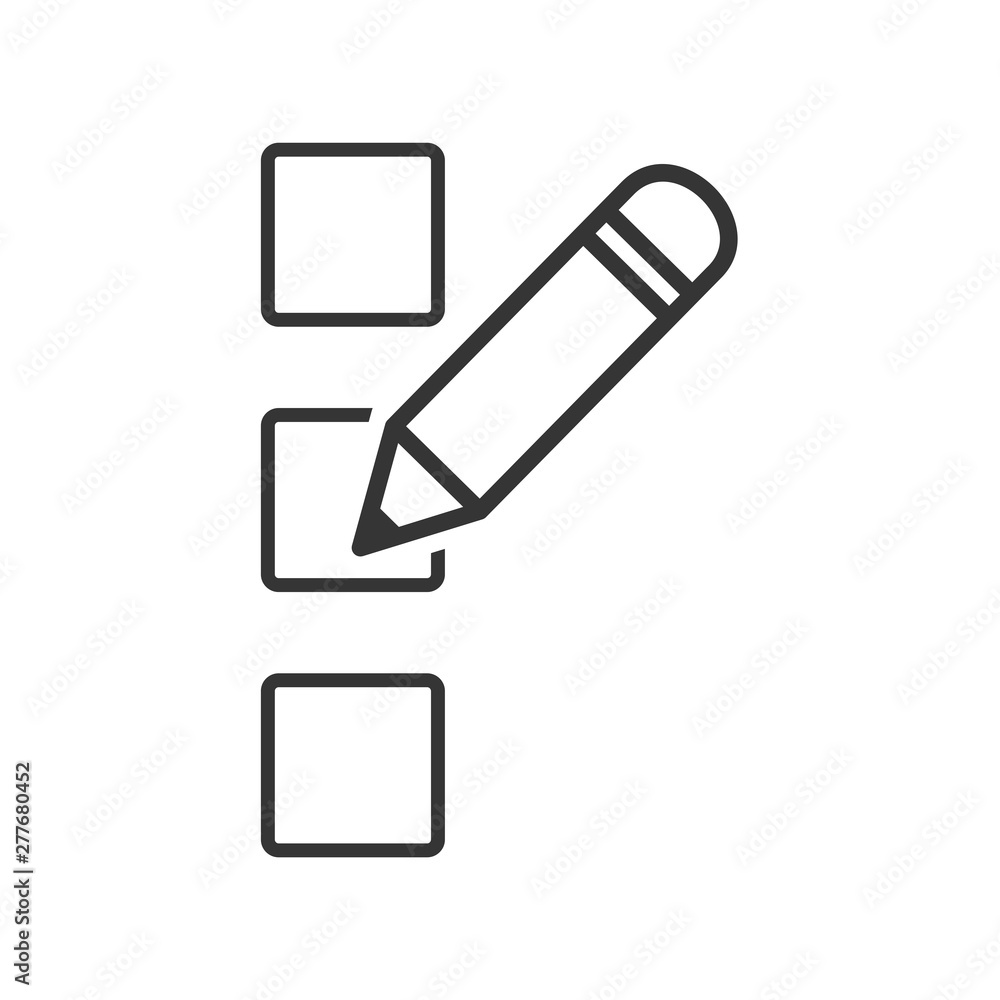 Poster survey icon template black color editable. survey symbol vector sign isolated on white background. s