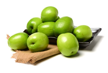 Fresh juicy jujube isolated on white background