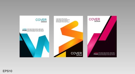 Abstract minimal cover or poster design template. Vector design