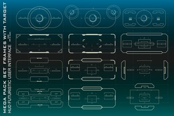 Futuristic HUD Virtual reality technology screen, target