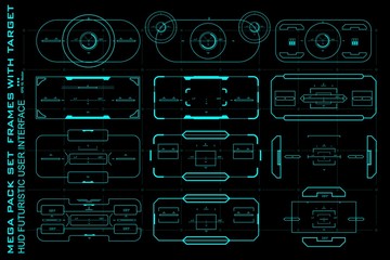 Futuristic HUD Virtual reality technology screen, target
