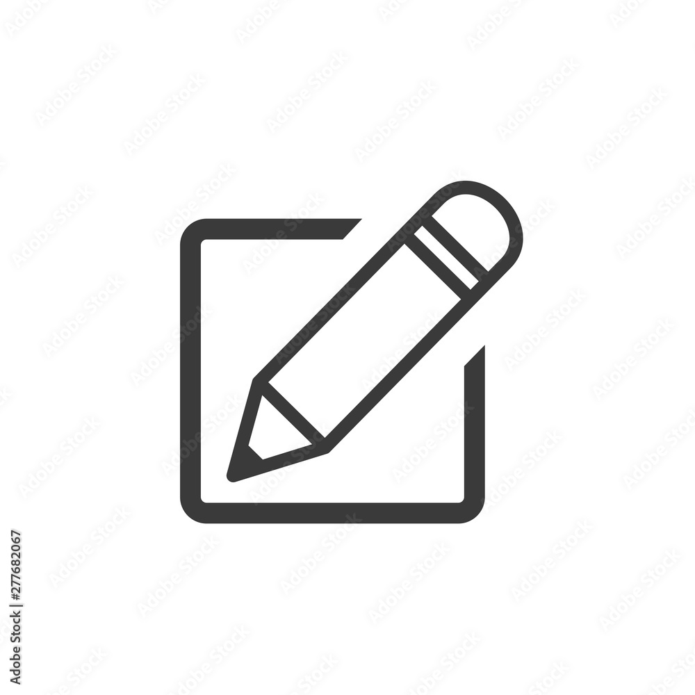Poster edit icon template black color editable. edit symbol vector sign isolated on white background. simpl