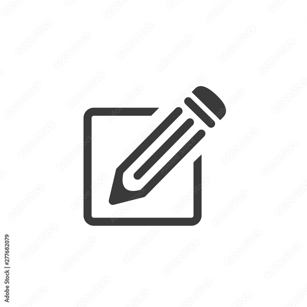 Poster edit icon template black color editable. edit symbol vector sign isolated on white background. simpl
