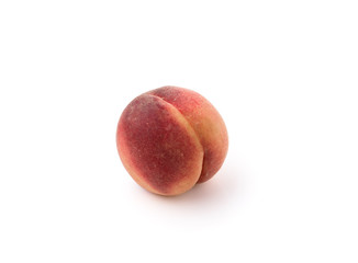 peach fruit on isolated white background