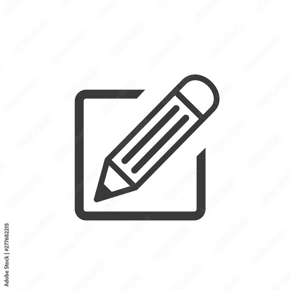 Poster edit icon template black color editable. edit symbol vector sign isolated on white background. simpl