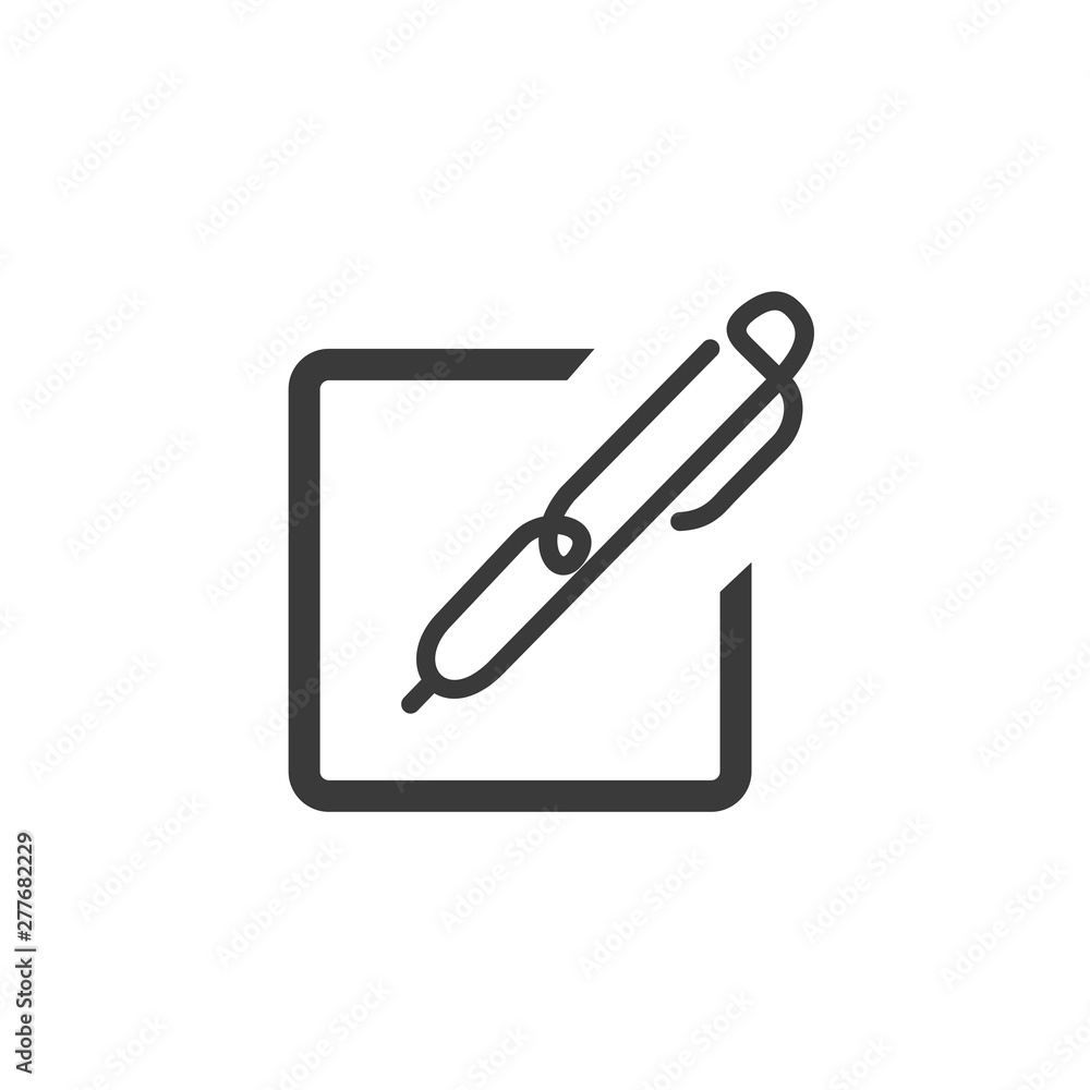 Poster edit icon template black color editable. edit symbol vector sign isolated on white background. simpl