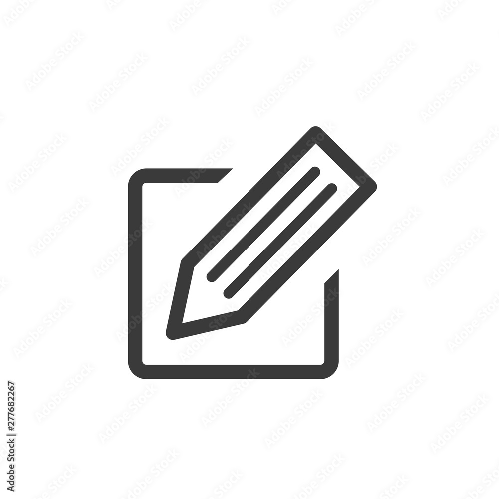 Poster Edit icon template black color editable. Edit symbol vector sign isolated on white background. Simple pictogram vector illustration for graphic and web design.