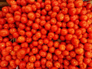 Ripe red tomatoes, texture and background, healthy diet food