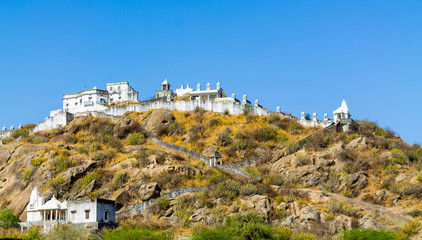 A hindu temple on a hill