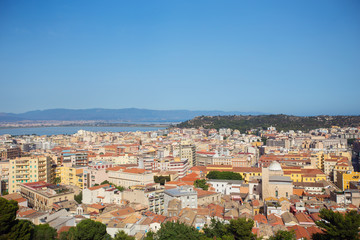 Fototapeta na wymiar Panoramic view of Cagliari, Sardinia, Italy