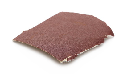 Emery paper, sandpaper isolated on white
