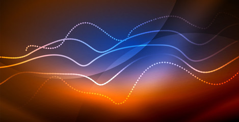 Neon wave background