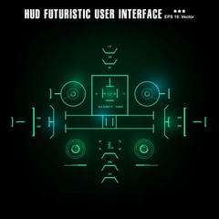 Futuristic virtual graphic touch user interface, target