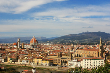 Panorama of the ancient city of Florence, Italy