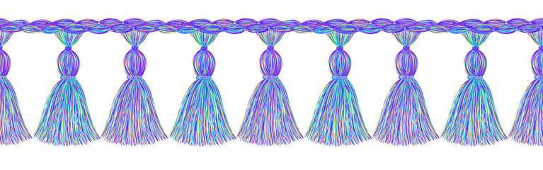 Tassel pattern. Fringe border. Trendy fashion design. Clothes decoration. Ethnic. Folk. Vintage. Boho style.