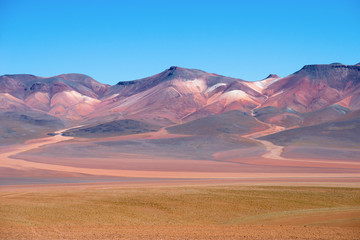 Colored mountains in Atacama desert - Bolivia, South America