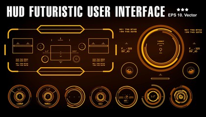 Fototapeta premium Futuristic virtual graphic touch user interface, target