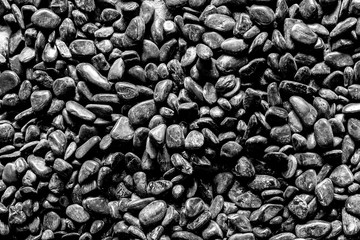 abstract background - black dry round reeble stones