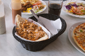 Donner kebab, Asian food still life