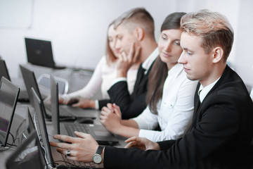 Staff training in the conference room, training and development of people