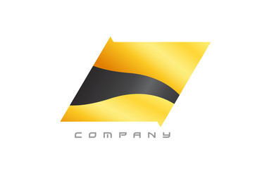 AV A V yellow black combination alphabet letter logo icon design