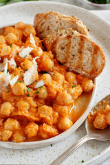 Indian chana masala or chickpea curry