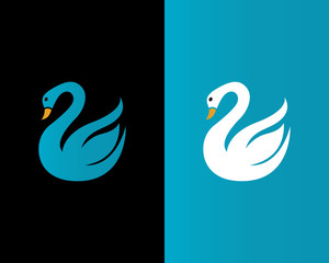 Swan logo Template vector icon illustration design