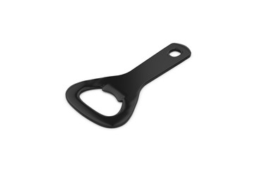 Blank bottle opener mock up template for branding presentation on isolated white background, 3d illustration