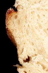 The flesh of bread as an abstract background
