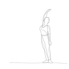  isolated, sketch with lines, girl dancing