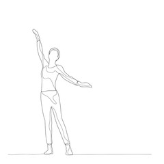 Fototapeta na wymiar with lines, girl dancing dance