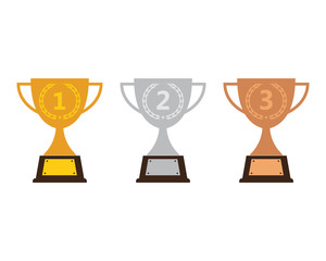 Trophy cup vector icon winner symbol