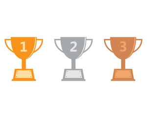 Trophy cup vector icon winner symbol