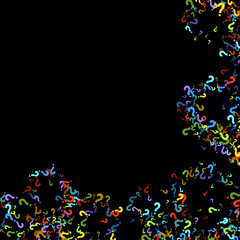 Question marks Quiz, doubt poll query public poll.