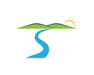 River  Logo Template vector icon