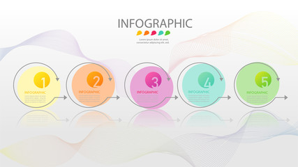 Design Business template 5 options or steps infographic chart element with place date for presentations,Creative marketing icons concept for statistic infographic,Vector EPS10.