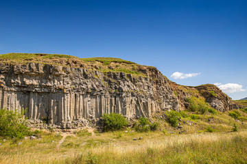 Basalt column rock