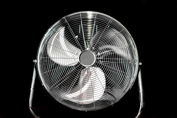 vintage style spinning metal fan