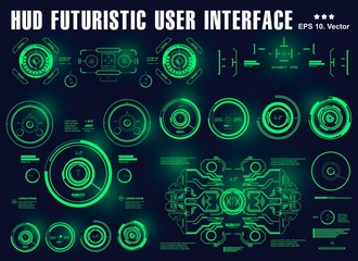 Futuristic virtual graphic touch user interface, target