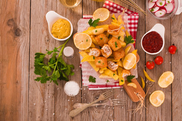 Fish and chips.